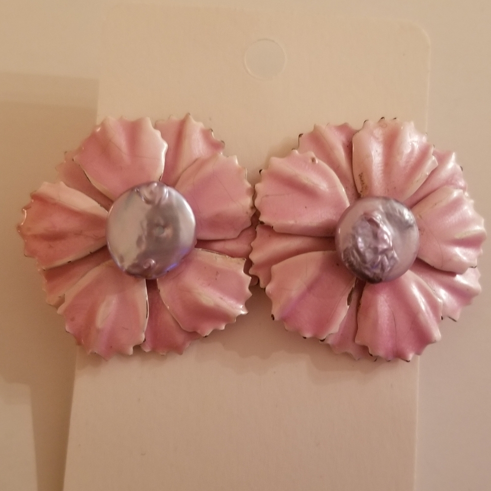 Vintage enamel earrings